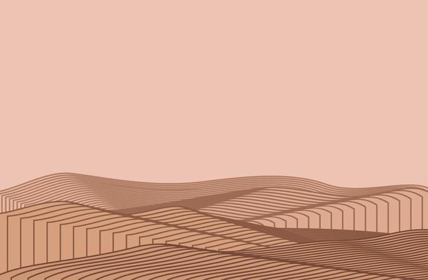 Abstract mountain contemporary aesthetic backgrounds landscapes. with mountain, forest, sea, skyline, wave. vector illustrations
