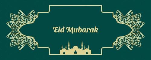 Muslim festival eid mubarak background vector