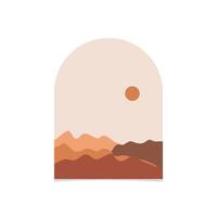 Abstract boho landscape vector