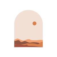 Abstract boho landscape vector