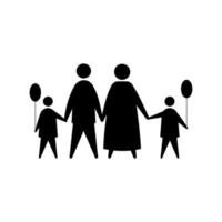 family silhouette avatar vector