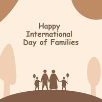 ilustración vectorial de un feliz día internacional de las familias vector