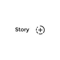 Story Icon Vector in Circle Style. Social Media Stories Symbol