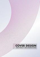 Curved Lines Design Vector, Abstract Wave Line, Cover Design Template, Maroon, Pink vector