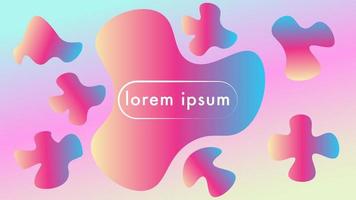 Colorful Cute Abstract Liquid Background Design Template, Resolution vector