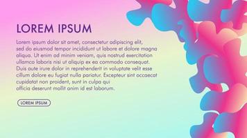 Colorful Cute Abstract Liquid Background Design Template, Resolution vector