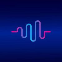 Rounded Wave Line Music, Audio Spectrum, Sound Equalizer Vector