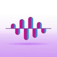 Rounded Audio Spectrum, Wave Music, Sound Equalizer Vector