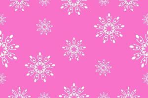 Seamless floral background design template. Abstract geometric flowers pattern. Tileable vintage ornament. Pink and white stylish graphic design. vector