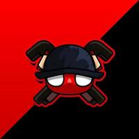 ant head with fighting attribute vector character