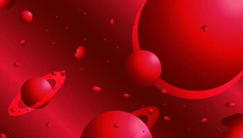 Vector background abstract illustration red galaxy