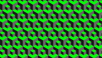 Vector background abstract pattern 3D shape repetition dark green
