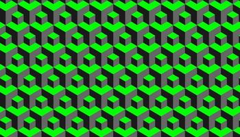 Vector background abstract pattern 3D shape repetition dark green