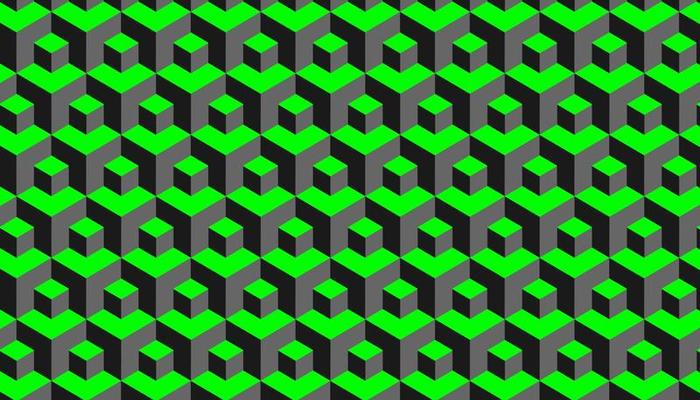 Vector background abstract pattern 3D shape repetition dark green