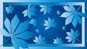 Vector background abstract pattern cassava leaves blue