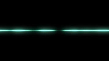 Animation of green waveform with visualization of audio wave on black background