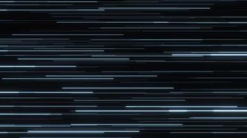 Side view of acceleration speed motion on night road. Light and stripes moving fast over dark background. Comic lines. Speed horizontal lines. Seamless looping animation video