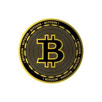 simple color illustration with bitcoin shapes on isolated background vector