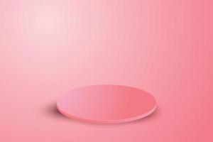 3d rendering cute pink podium design background suitable for advertising vector