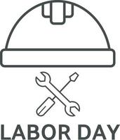 Happy labor day helmet icon vector