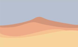 Nature desert landscape background flat designbeautiful view vector