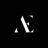 initial letter A E,Letter Simple vector