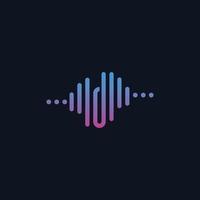 Sound Wave Logo Design Vector Stock. Pulse music player Audio colorful wave logo Design Template. equalizer Logo element .Audio Technology Logo Icon