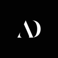 initial letter A D,Letter Simple vector