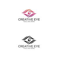 Eye Logo design vector template. Colorful media icon. Creative Vision Logotype concept.