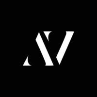 initial letter A V,Letter Simple vector