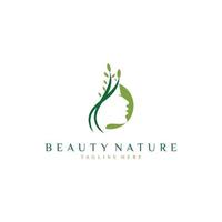 Beauty woman logo. SPA, Fashion, Makeup, Hairdressing girl Logotype concept icon linear style vector
