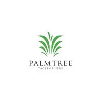 vector de logotipo de palmera, casa de playa tropical de cocoteros