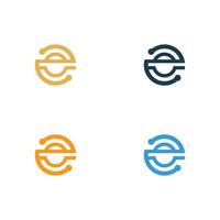 plantilla de logotipo de moneda criptográfica. icono de dinero digital vectorial, cadena de bloques, símbolo financiero. vector