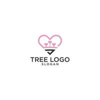 Tree vector icon. Nature trees vector illustration logo design.