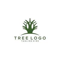 Tree vector icon. Nature trees vector illustration logo design.