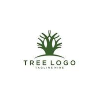 Tree vector icon. Nature trees vector illustration logo design.