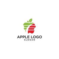 Apple Care Fruit Green Healthy Clinical Food Medical Logo Design vector