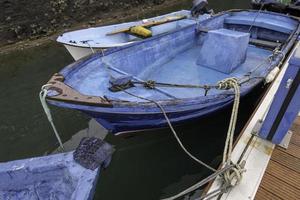 Fishing boat in port photo