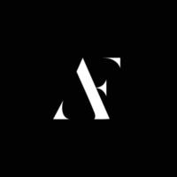 initial letter A F,Letter Simple vector