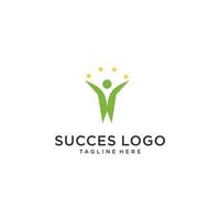 Star success logo people business vector