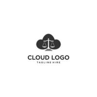 logotipo de la nube. plantilla de computación en la nube. creativo. Internet mundial. subir. transferencia de datos. descargar sitio web. icono de la tecnología. símbolo de red. vector