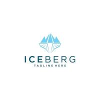 Ice berg vector logo illustration isolated on white background