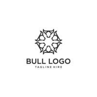 bull Head Vector Icon Logo Template