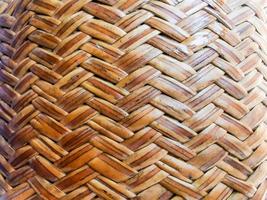 Hand-woven mat pattern from the northeastern region of Thailand, material made from reeds. photo