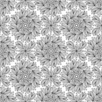 fondo de vector transparente blanco y negro con adorno floral y bayas