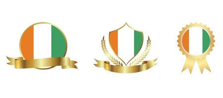 Cote d lvoire flag icon . web icon set . icons collection flat. Simple vector illustration