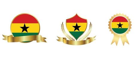 Ghana flag icon . web icon set . icons collection flat. Simple vector illustration.