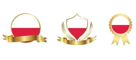 Poland flag icon . web icon set . icons collection flat. Simple vector illustration.