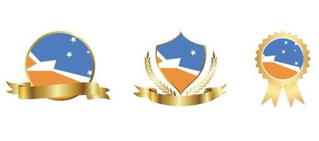 icono de la bandera argentina de la provincia de tierra del fuego. conjunto de iconos web. colección de iconos plana. ilustración vectorial sencilla. vector
