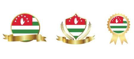 Abkhazia flag icon . web icon set . icons collection flat. Simple vector illustration.